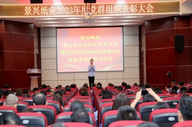 统一思想 坚定信心 | 永利集团88304官网纸业召开第七届九次职工代表大会暨2023年度党群组织赞美大会及降本增效带头大会